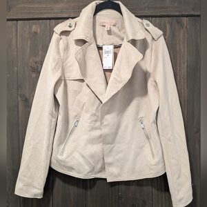Philosophy Faux Suede Moto Jacket – Size Medium (NWT)